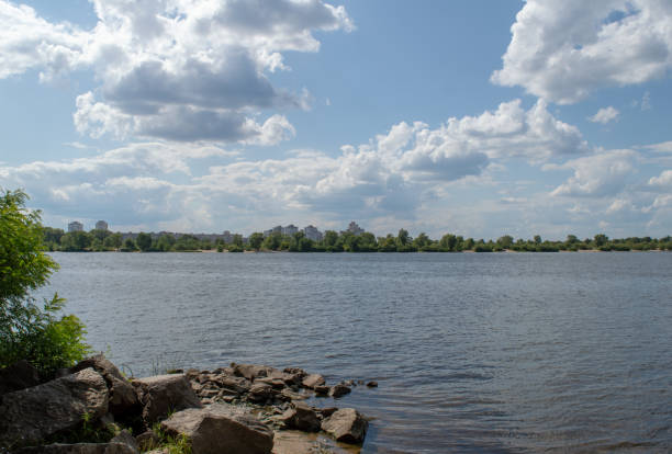 istock Panoramic landscape view of Dnipro river 1164598412