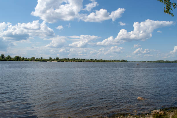 istock Panoramic landscape view of Dnipro river 1164598415