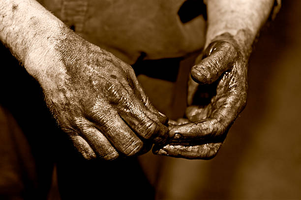 istock Mechanic washing Hands with solvent. 116461042