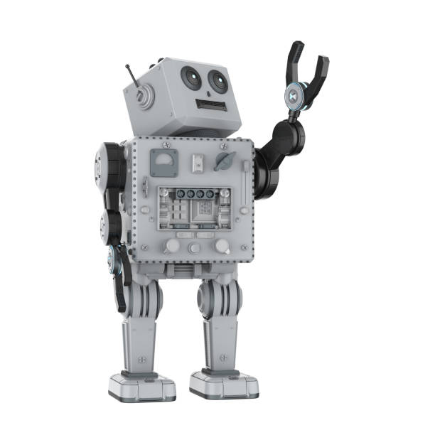 ロボットスズおもちゃ - robot conformity toy retro revival ストックフォトと画像