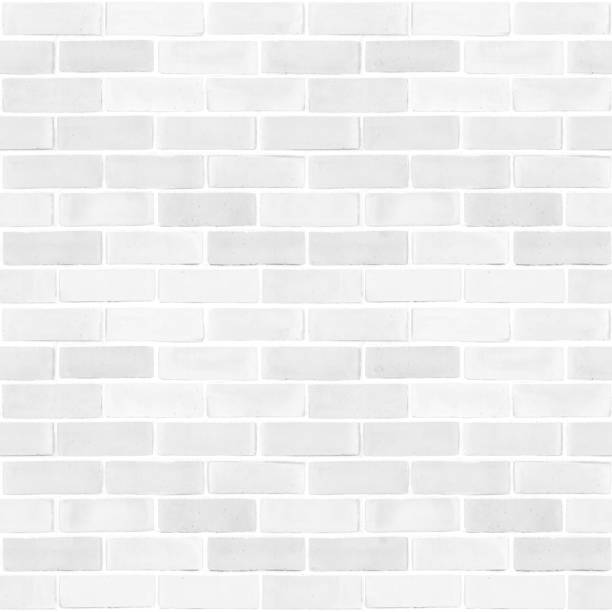 istock Seamless design vintage style light white grey brick wall detailed pattern textured background 1164612450