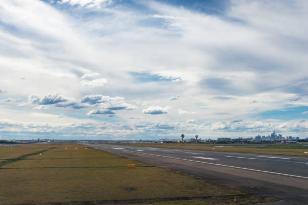 istock Runway, airstrip at airport with motion blur 1164612642