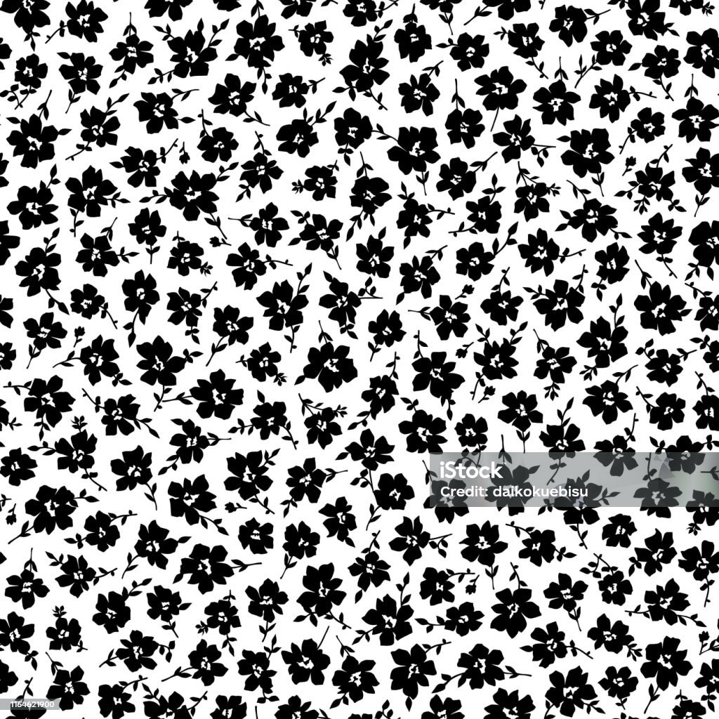 Seamless Vector Pattern Of A Beautiful Flower Stock Illustration ...