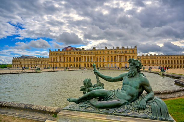 Versailles Palace and gardens stock photo