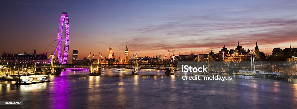 Westminster, Londra al tramonto - Foto stock royalty-free di Millennium Wheel