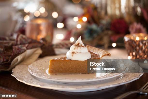 Pumpkin Pie Stock Photo - Download Image Now - Thanksgiving - Holiday, Pumpkin Pie, Sweet Pie