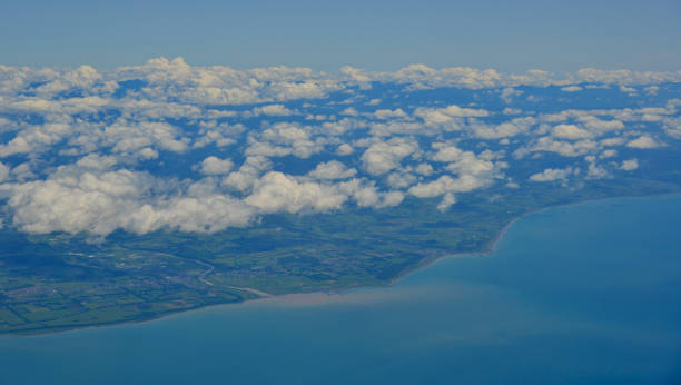 istock Aerial landscape, view from airplane window 1164641125