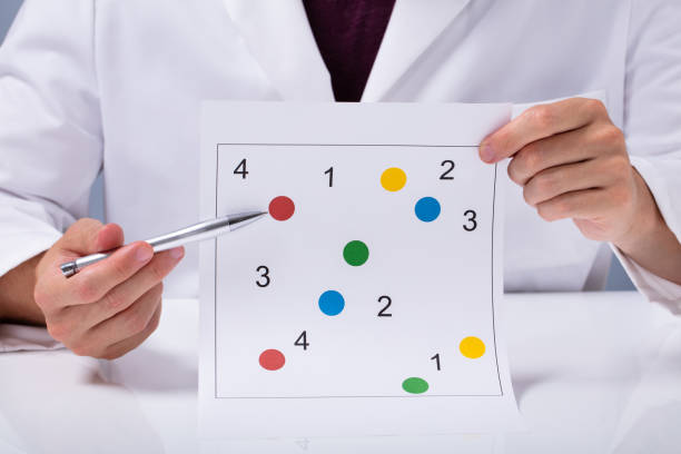 Doctor Holding Neurological Test Cognitive Rehabilitation Therapy Dementia Cognitive Function Test Assessment neuropsychology stock pictures, royalty-free photos & images