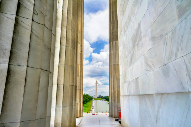 istock Tall Columns Abraham Lincoln Statue Memorial Washington DC 1164646625