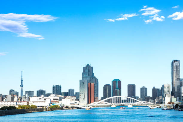 istock Sumida side scenery seen from Takeshiba pier 1164646847