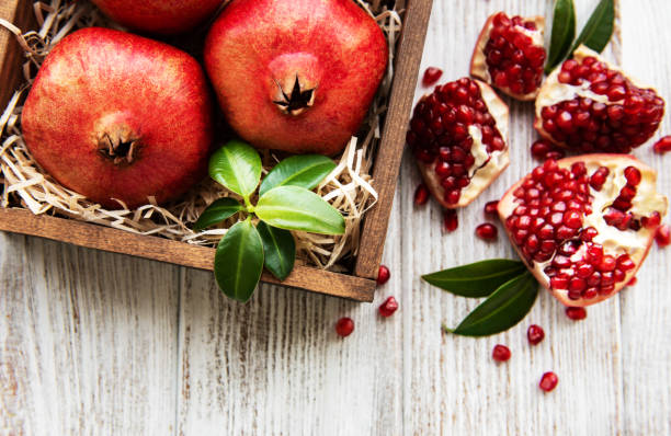 istock Ripe pomegranate fruits 1164650500