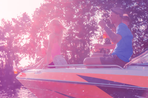 istock Young carefree people drinking and enjoying happy life 1164665437