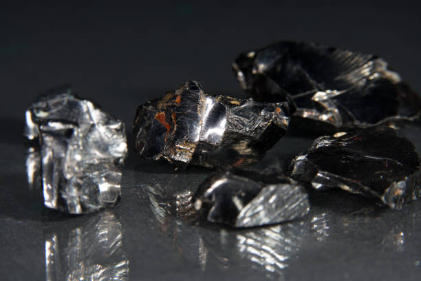 istock Shungit is a black rock that consists mainly of carbon 1164672625