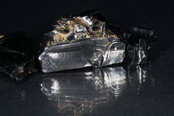 istock Shungit is a black rock that consists mainly of carbon 1164672668