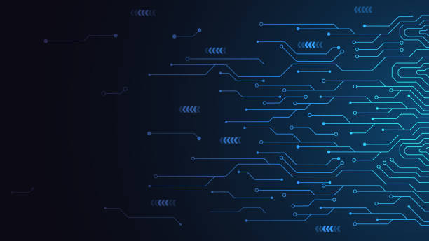 illustrations, cliparts, dessins animés et icônes de technologie de pointe géométrique - carte mère