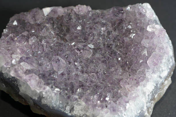 istock Quartz also called deep quartz photographed in studio in front of black background in Marco mode 1164676159