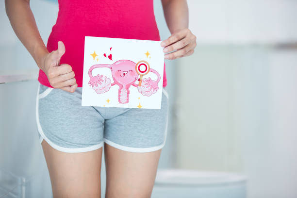 istock woman with cartoon womb billboard 1164676357