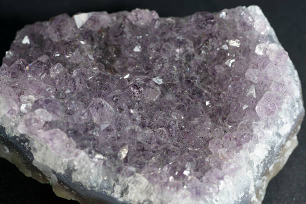 istock Quartz also called deep quartz photographed in studio in front of black background in Marco mode 1164677131