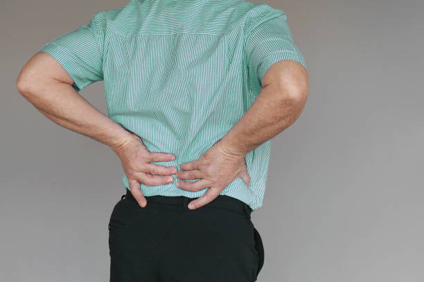 istock Elderly man, pain at lower back. 1164677886