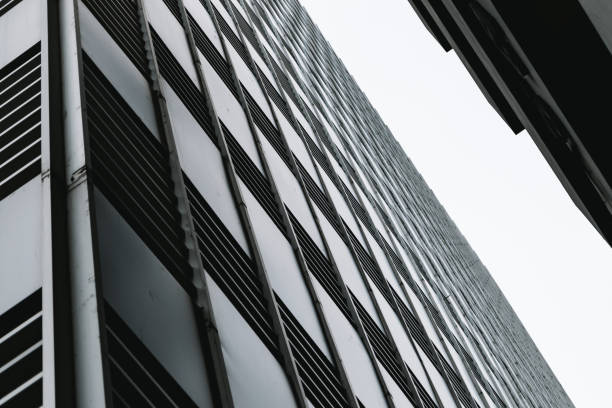 istock Buildings and tall and sky look at the top 1164681381
