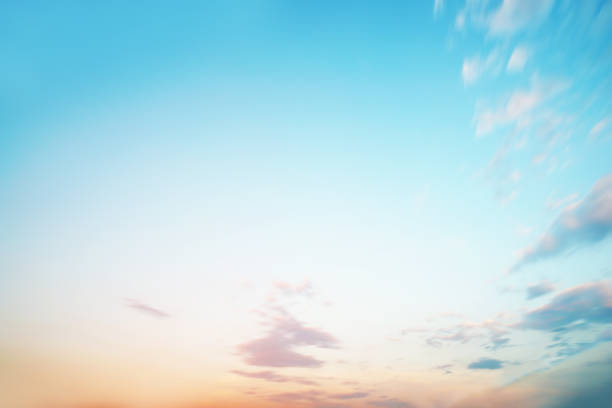 istock Cloud sky sunrise during morning background. Blue pastel heaven,soft focus lens flare sunlight. Abstract blurred white cyan gradient of peaceful nature. Open view windows beautiful summer spring 1164682187