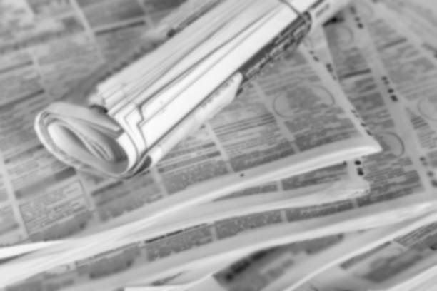 istock Newspapers folded stack, the concept of world news 1164684703