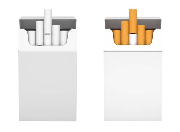 istock White packs of cigarettes. With white and brown filter 1164685085
