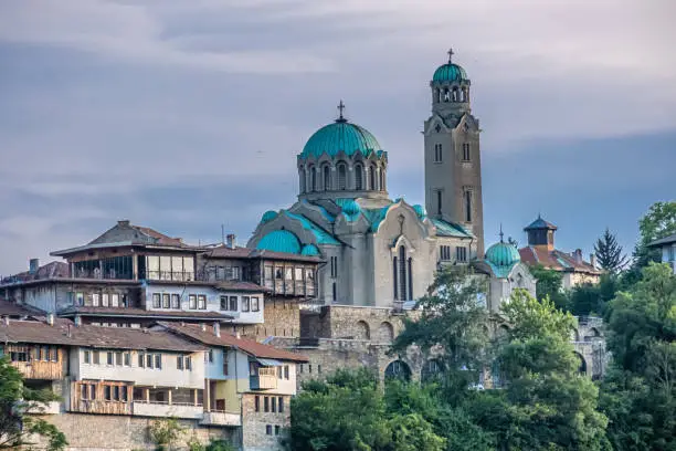 Photo of Patriarchal Cathedral of the Holy Ascension of God, Veliko Tarnovo, City of the Tsars, on the Yantra River, Bulgaria. It was the capital of the Second Bulgarian Kingdom