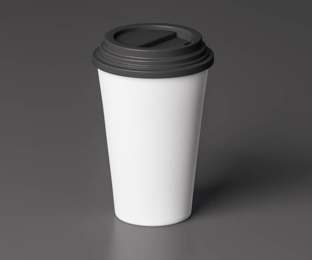 istock White paper cup with black lid - 3D illustration 1164694949