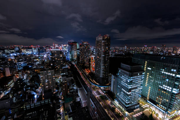 istock Night view of Tokyo urban area. 1164695103