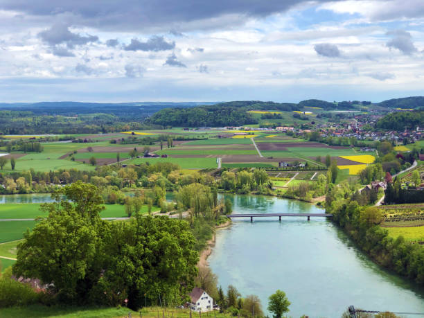 istock Rhine River valley and fertile agricultural fields, Buchberg 1164697432