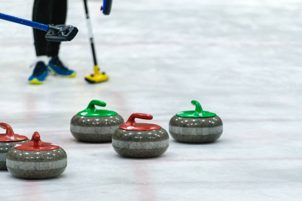 istock Close up of a Curling game situation. 1164699889