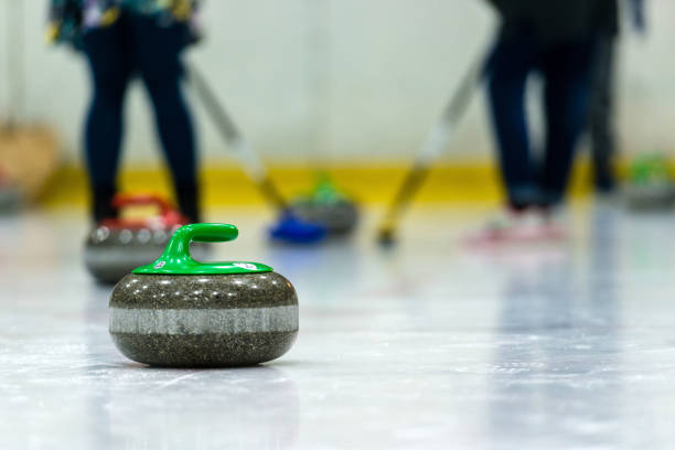 istock Close up of a Curling game situation. 1164699904