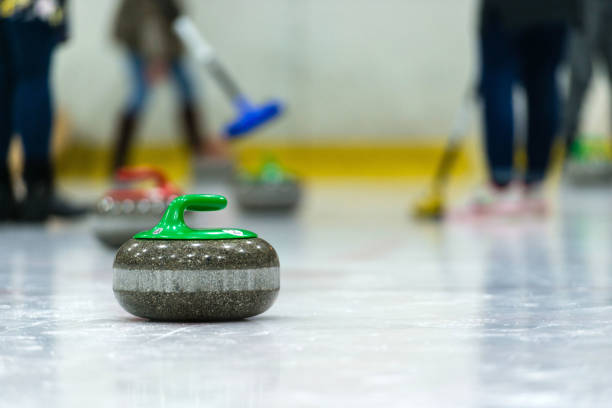 istock Close up of a Curling game situation. 1164699907