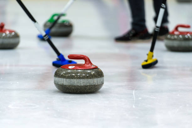 istock Close up of a Curling game situation. 1164699920