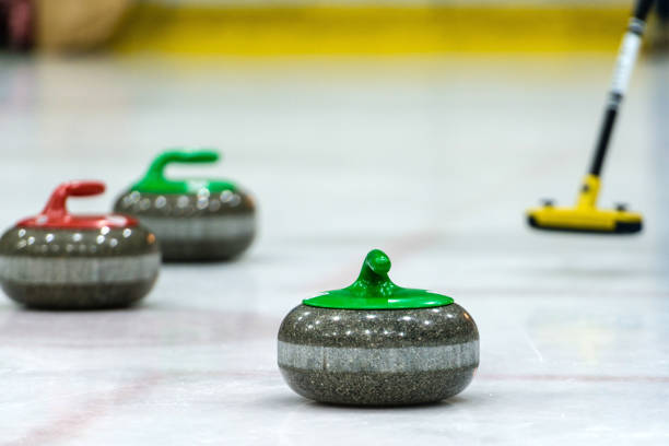 istock Close up of a Curling game situation. 1164699926