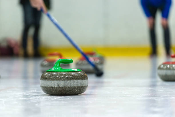 istock Close up of a Curling game situation. 1164699940