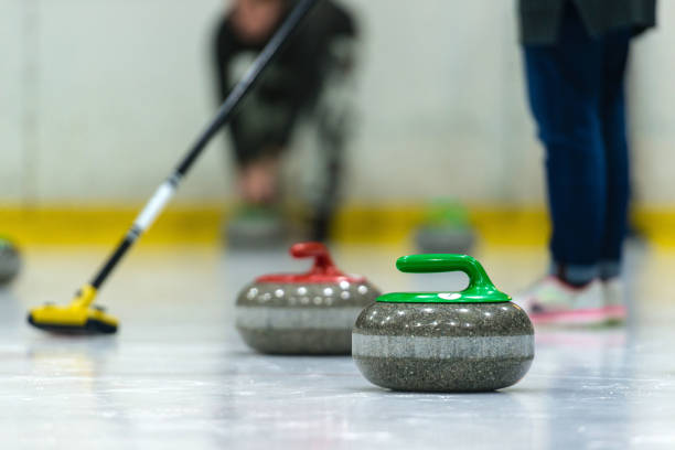 istock Close up of a Curling game situation. 1164699962