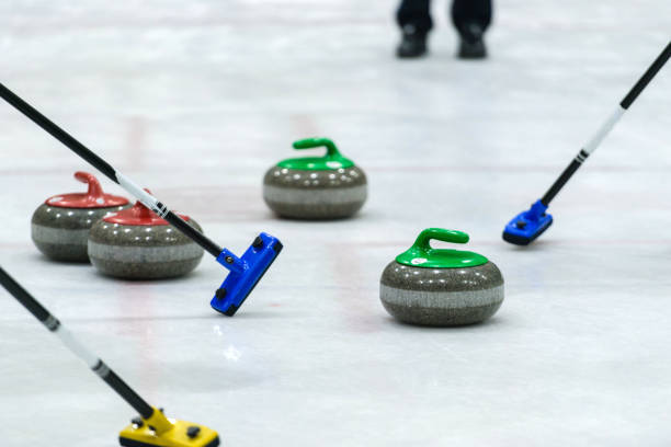 istock Close up of a Curling game situation. 1164700020