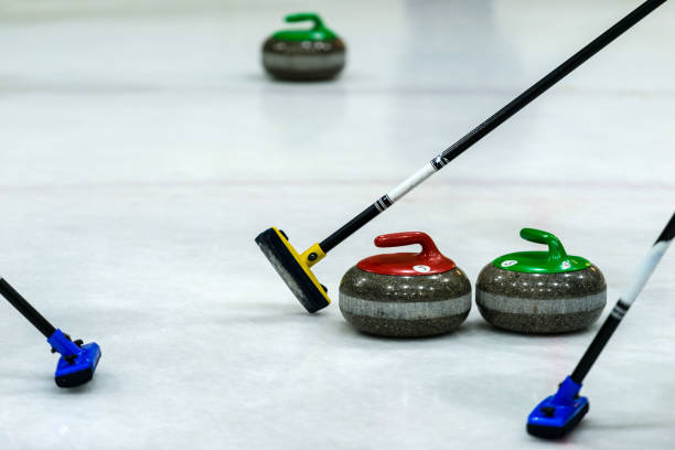 istock Close up of a Curling game situation. 1164700045