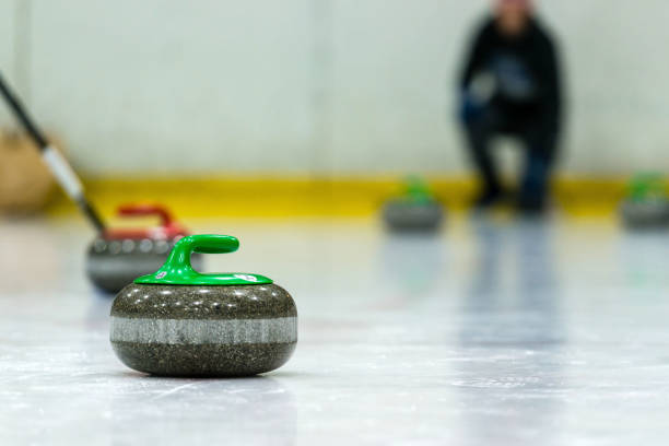 istock Close up of a Curling game situation. 1164700147