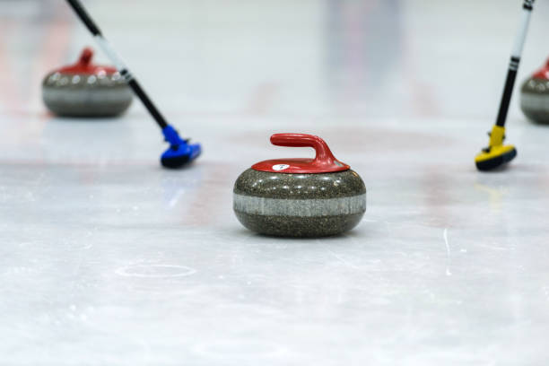 istock Close up of a Curling game situation. 1164700178