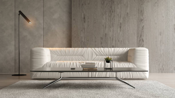 istock Interior of modern living room with sofa 3D rendering 1164700199