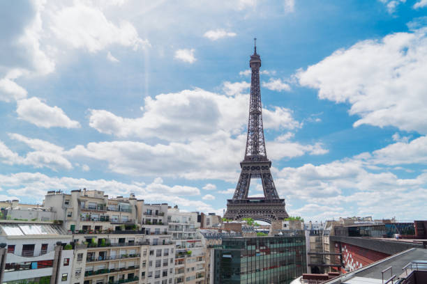 istock eiffel tour and Paris cityscape 1164701587