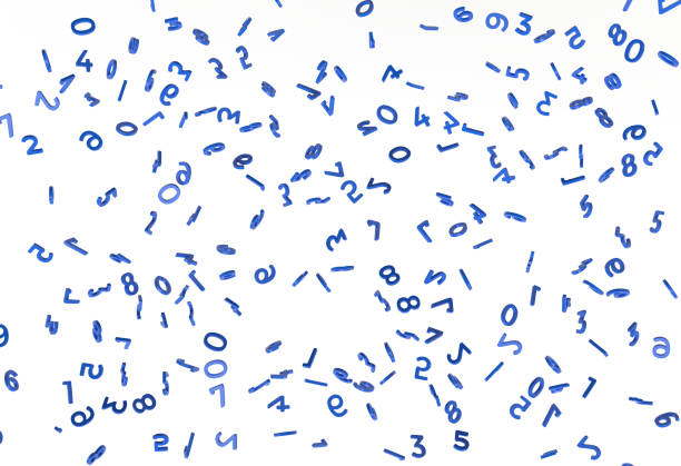 set of numbers - blue - 3d illustration