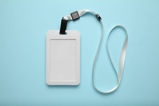 istock lanyard badge blank, card id pass. Business authorization 1164707788