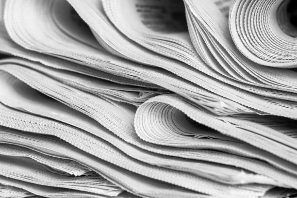 istock Newspapers folded stack, the concept of world news 1164713783