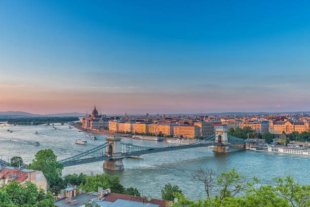 istock Panorama of Budapest at sunset. Hungarian landmarks 1164717123