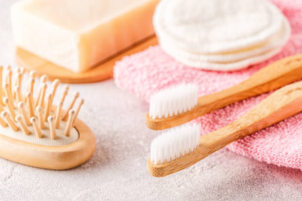 istock Set of eco-friendly bathroom accessories 1164717538
