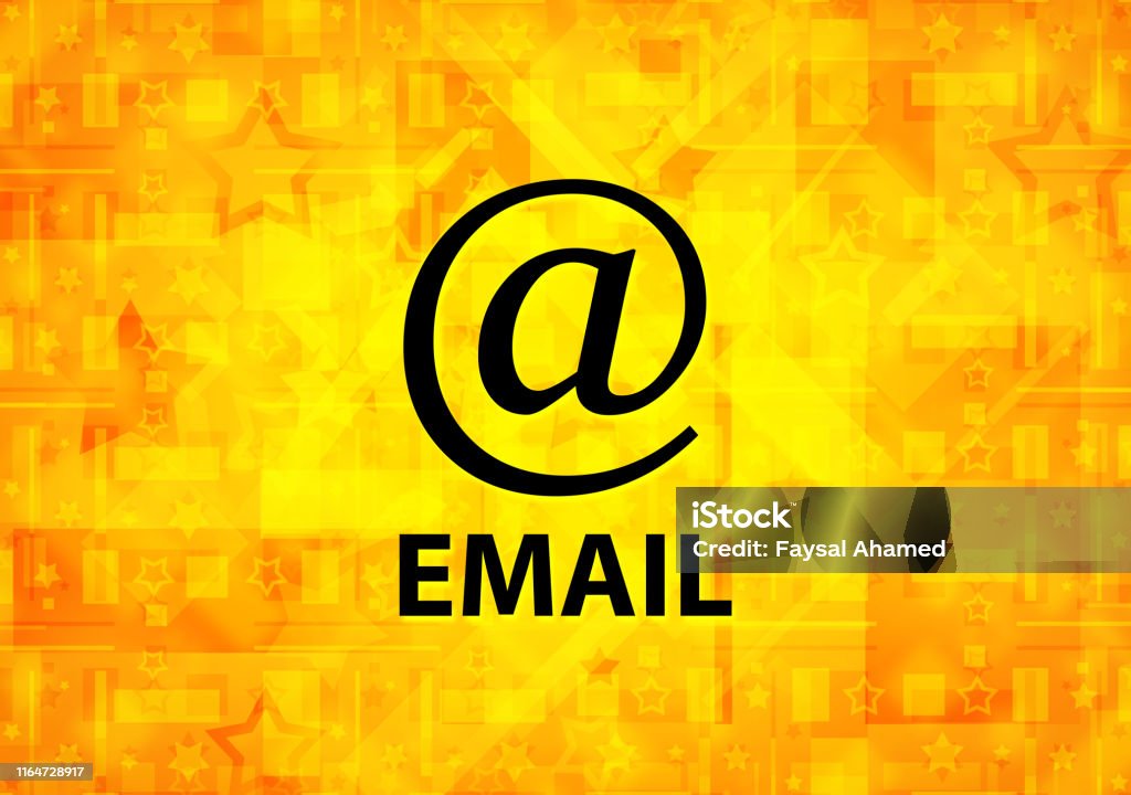 Email Yellow Background Stock Illustration - Download Image Now - E ...